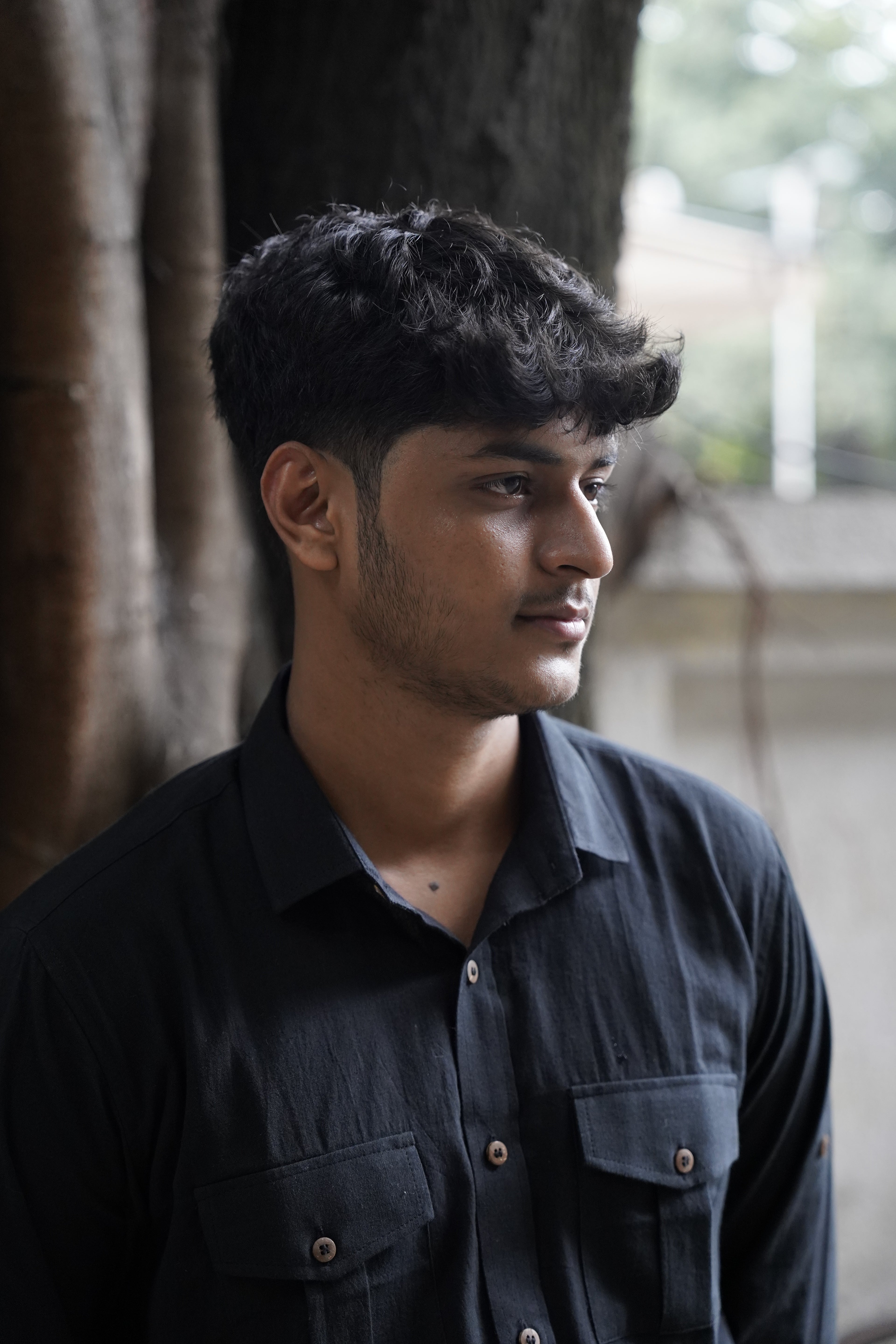 (Copy) Pure Khadi shirt black