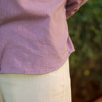 Classic Collar – Full Sleeve – Single Pocket – Handspun Khadi – Mauve