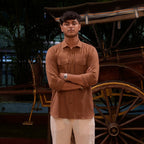 Khadi Shirt Trio — Classic Collar · Double & Single Pocket