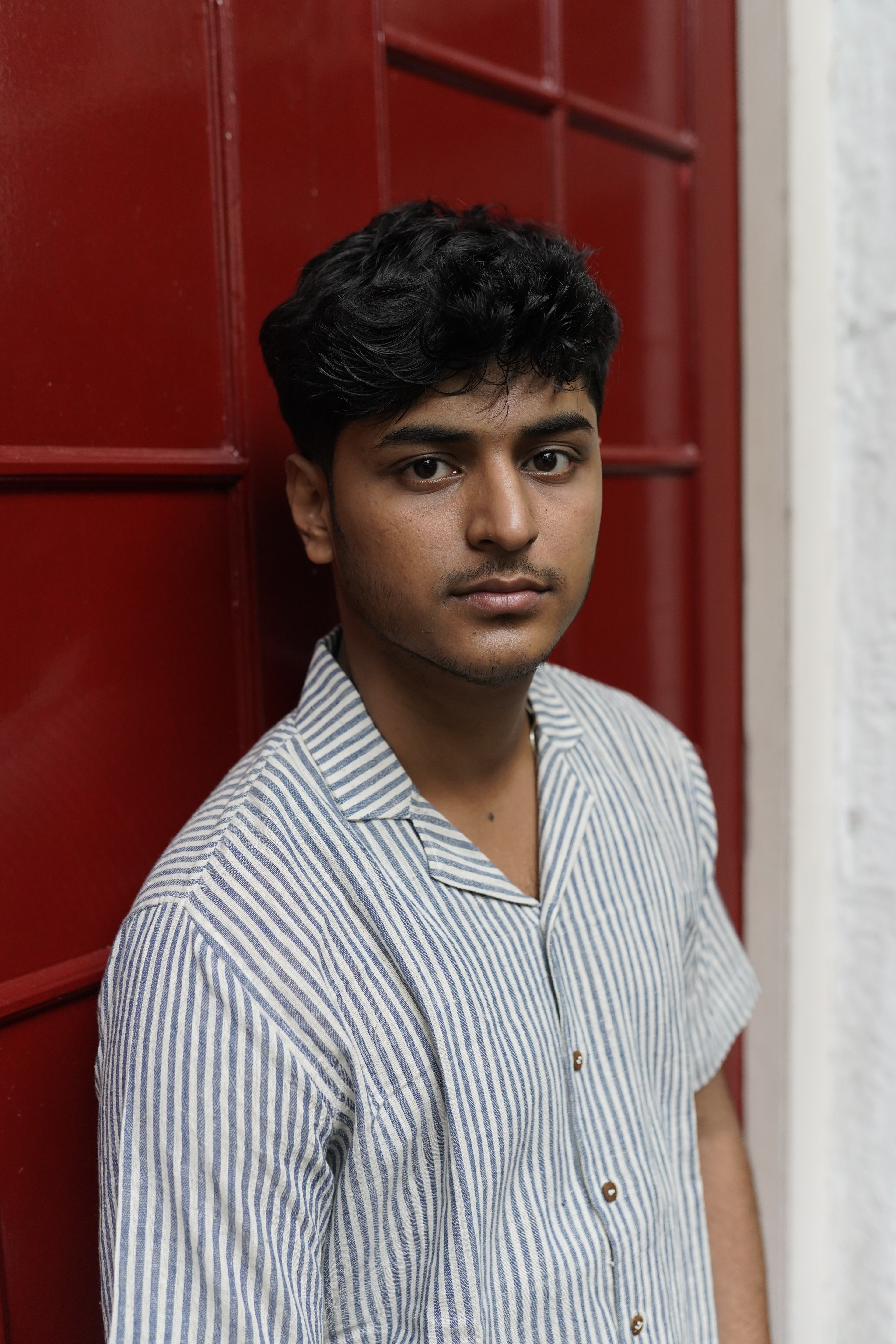 Pure Kala Cotton shirt Blue stripes.