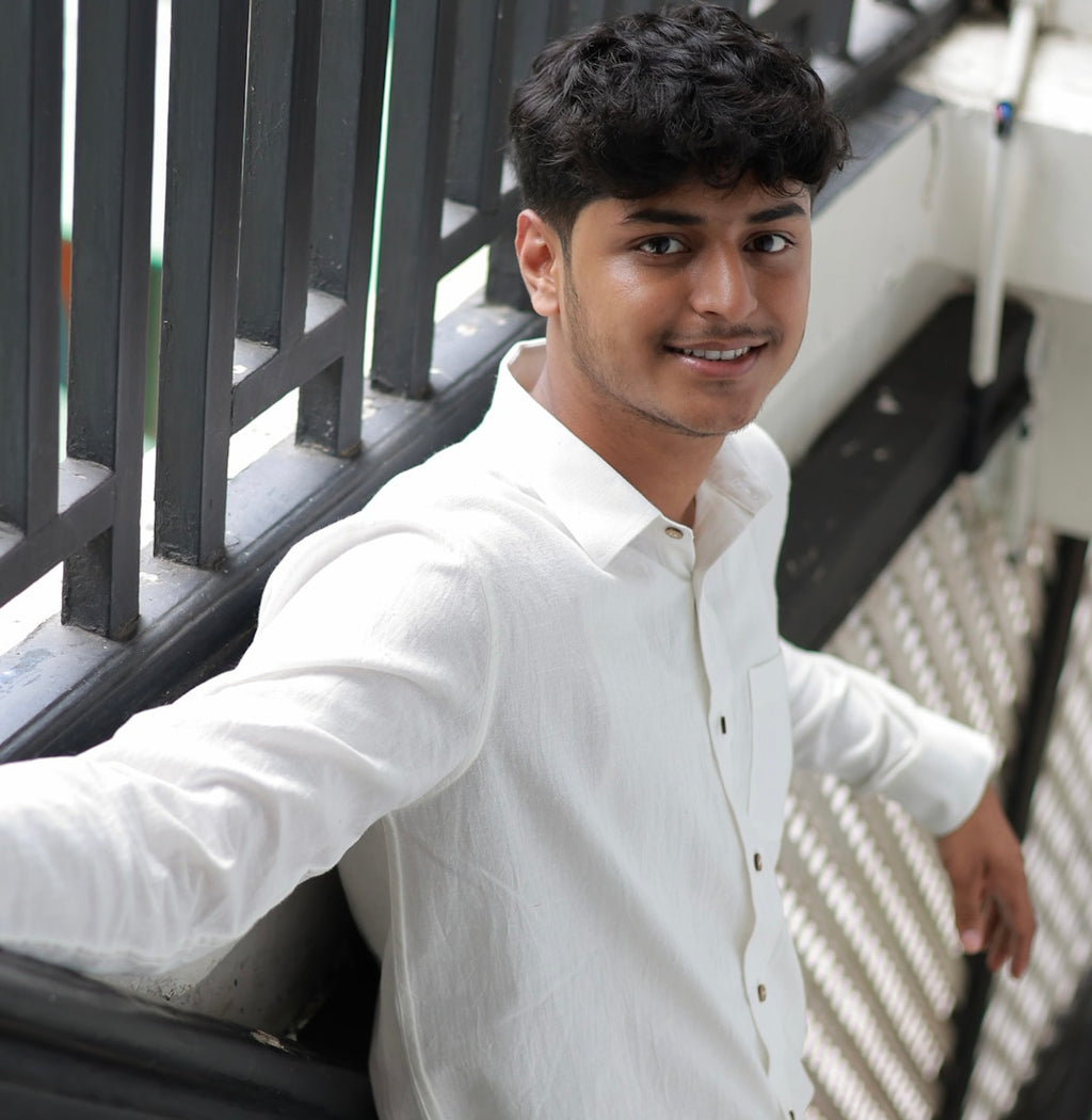 Khadi Shirt Trio — Classic Collar · Double & Single Pocket