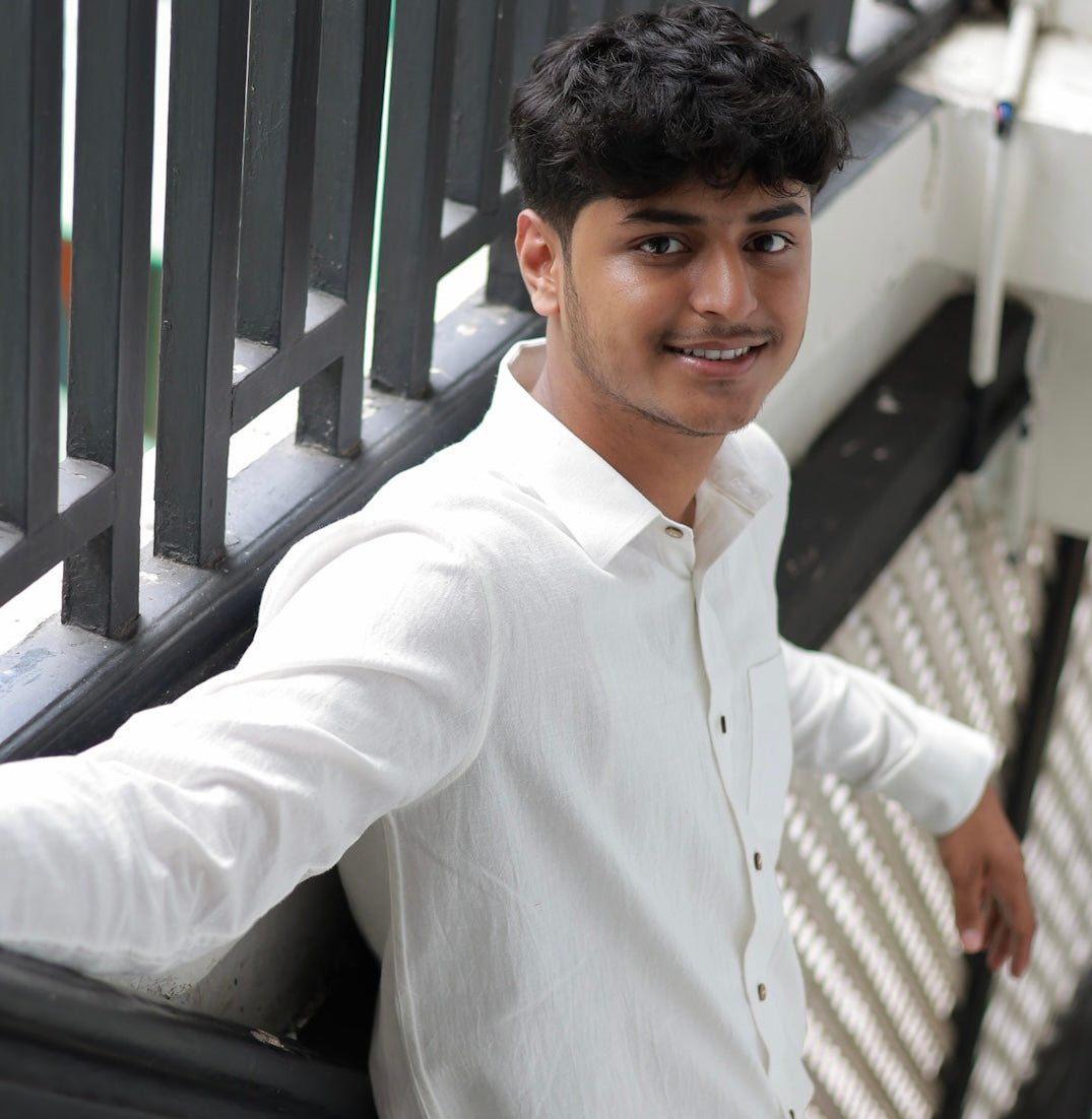 Khadi Shirt Trio — Classic Collar · Double & Single Pocket