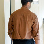 Classic Collar – Full Sleeve – Single Pocket – Handspun Khadi – Brown