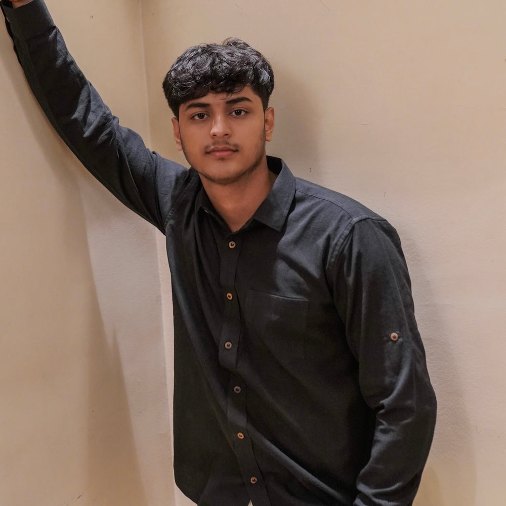 Khadi Shirt Trio — Classic Collar · Double & Single Pocket