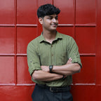 Khadi Shirt Trio — Classic Collar · Double & Single Pocket