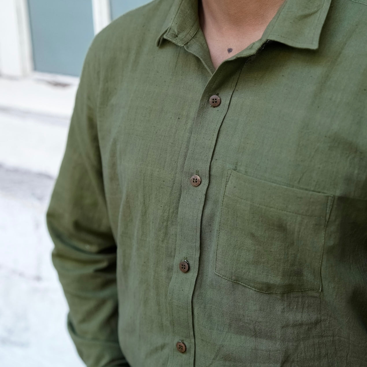 Khadi Shirt Trio — Classic Collar · Double & Single Pocket