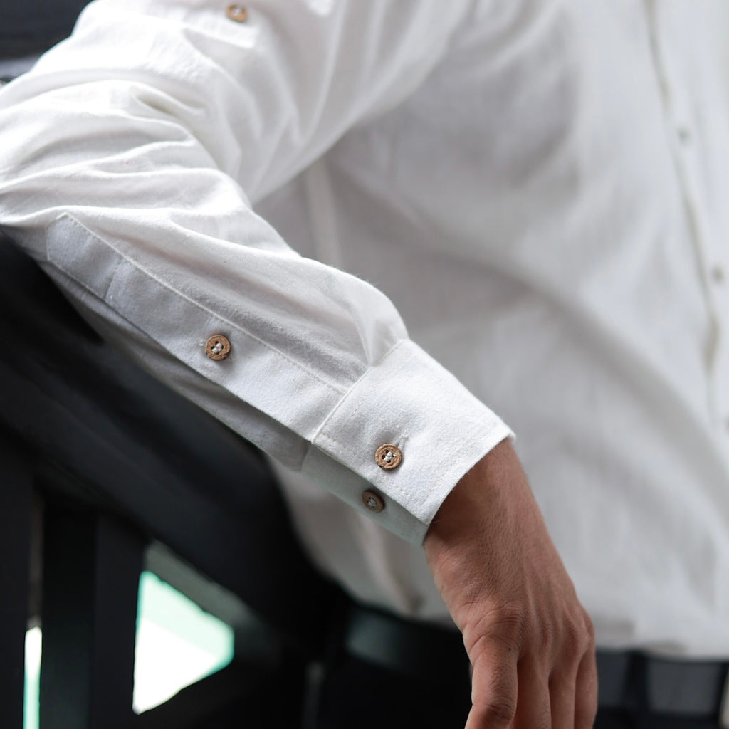 Khadi Shirt Duo — Classic Collar · Single & Double Pocket