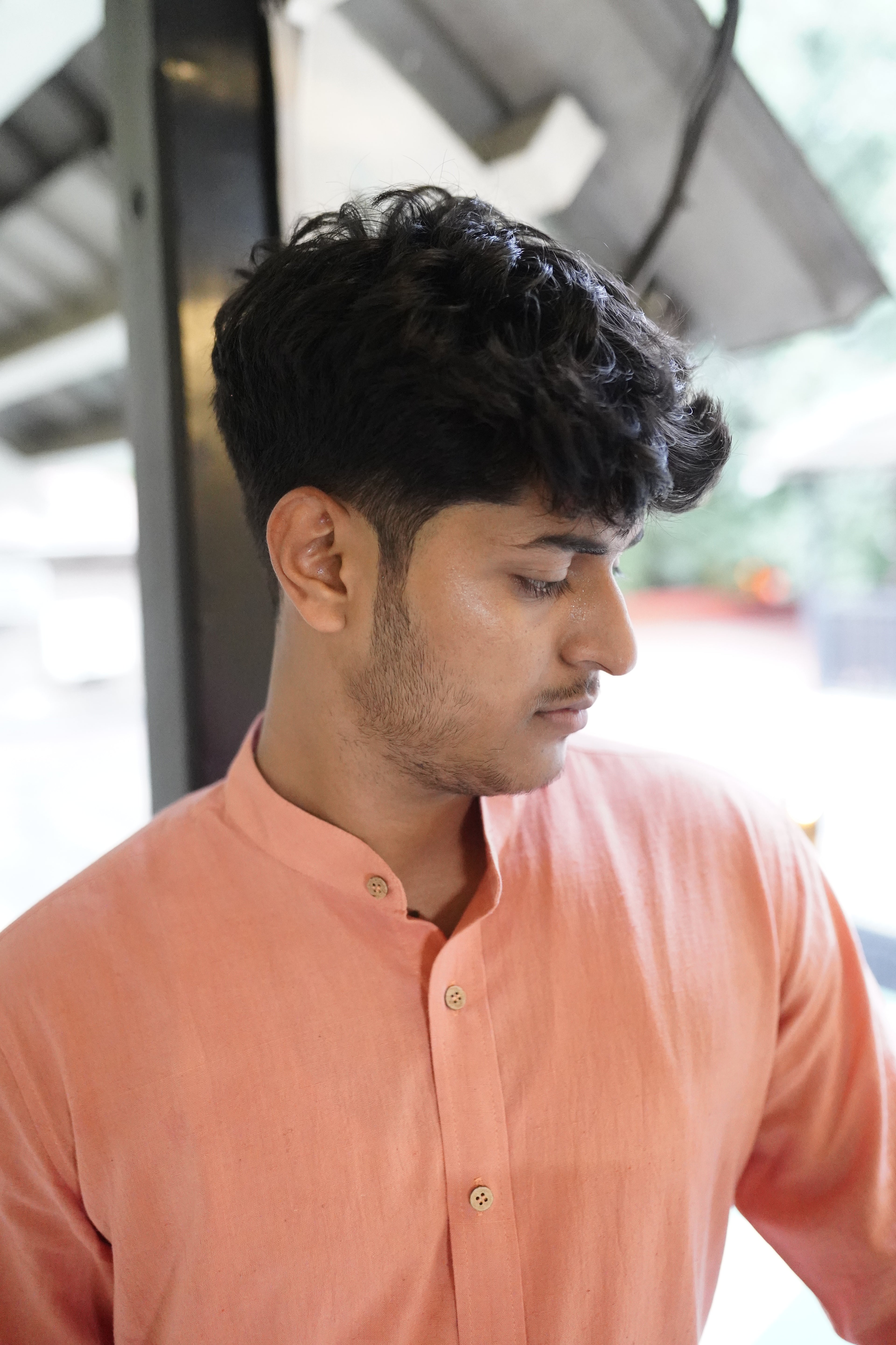 Pure Khadi shirt orange