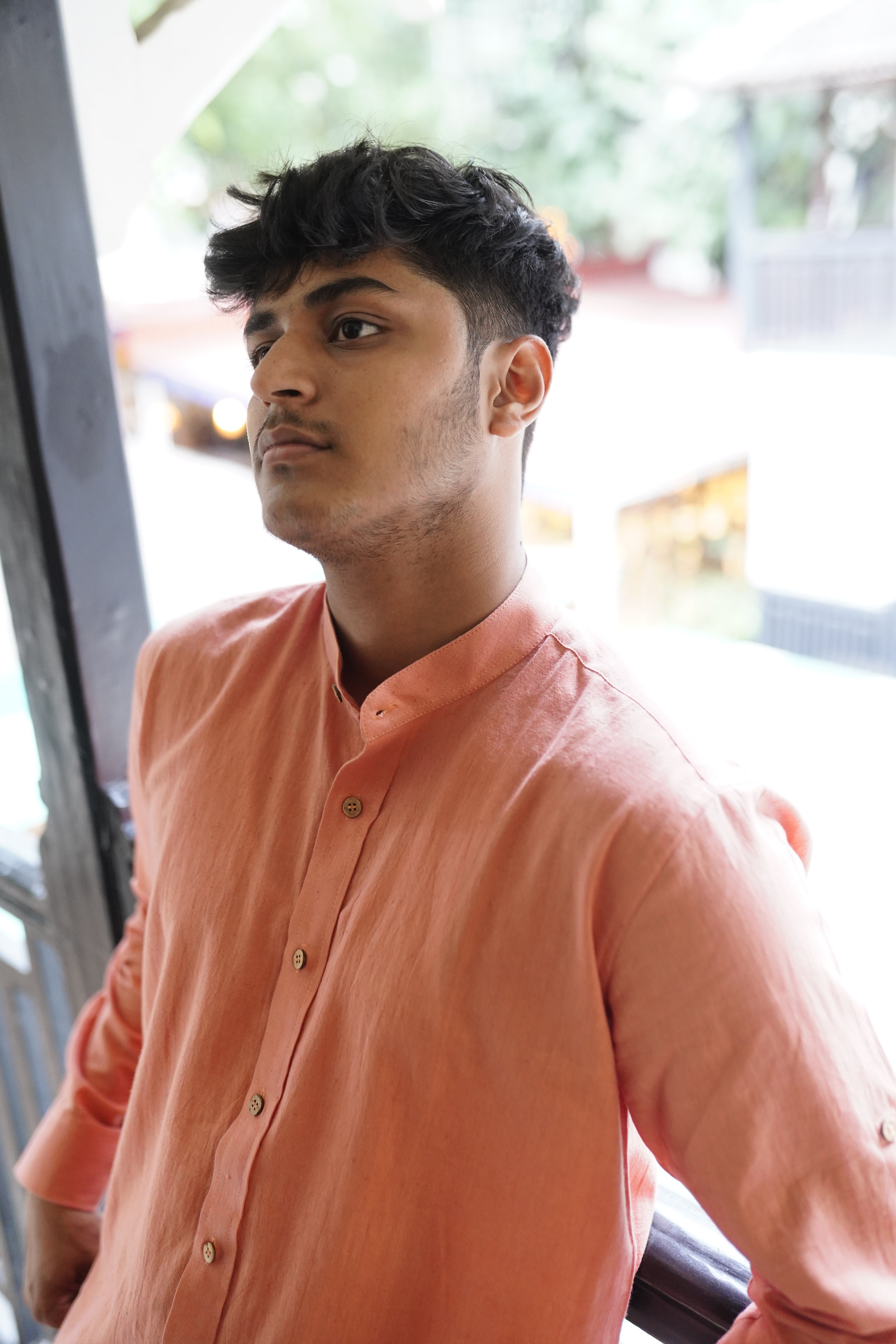 Pure Khadi shirt orange