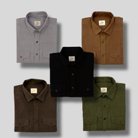 Khadi Shirt Set of Five — Classic Collar · Double Pocket