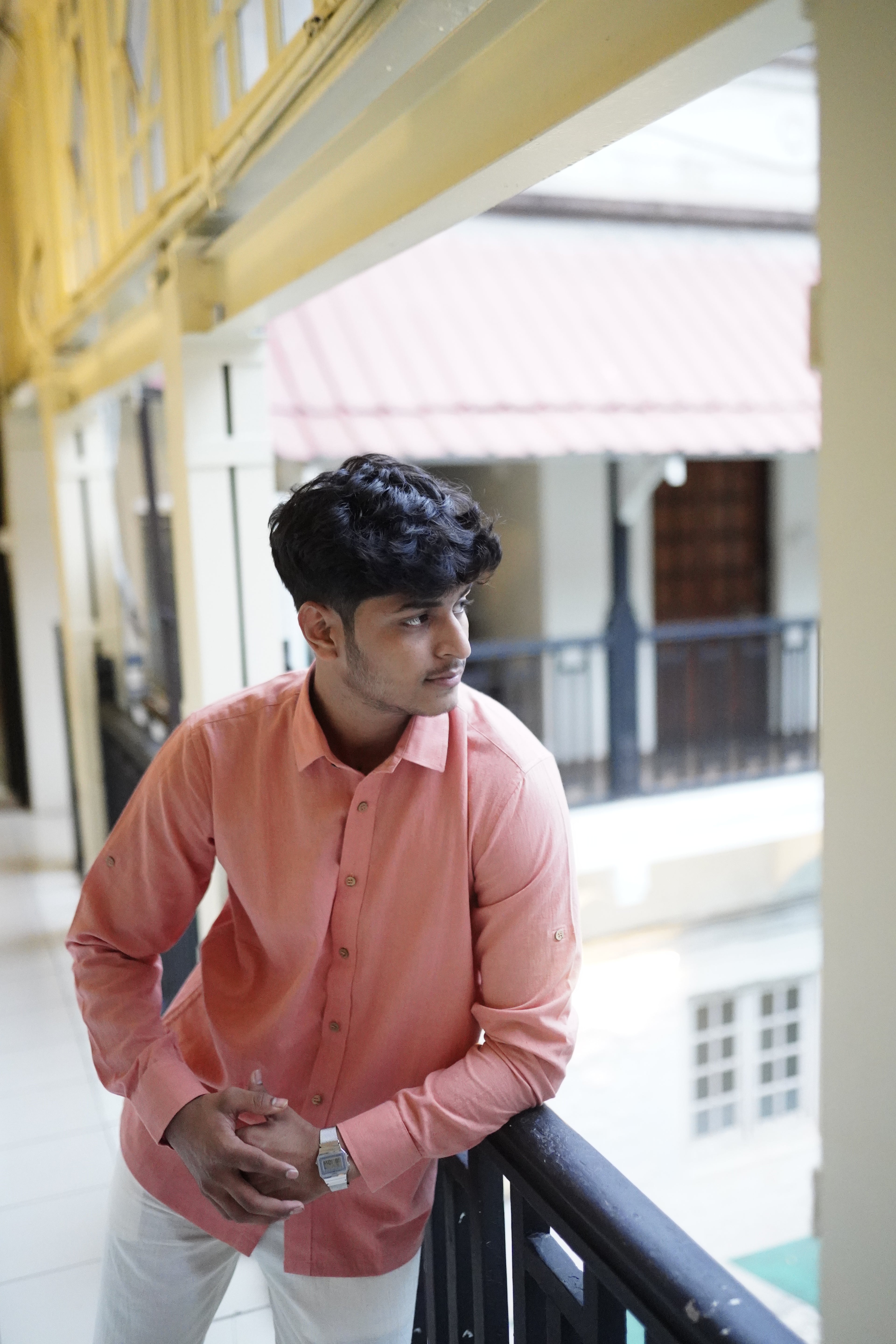 Pure Khadi shirt orange