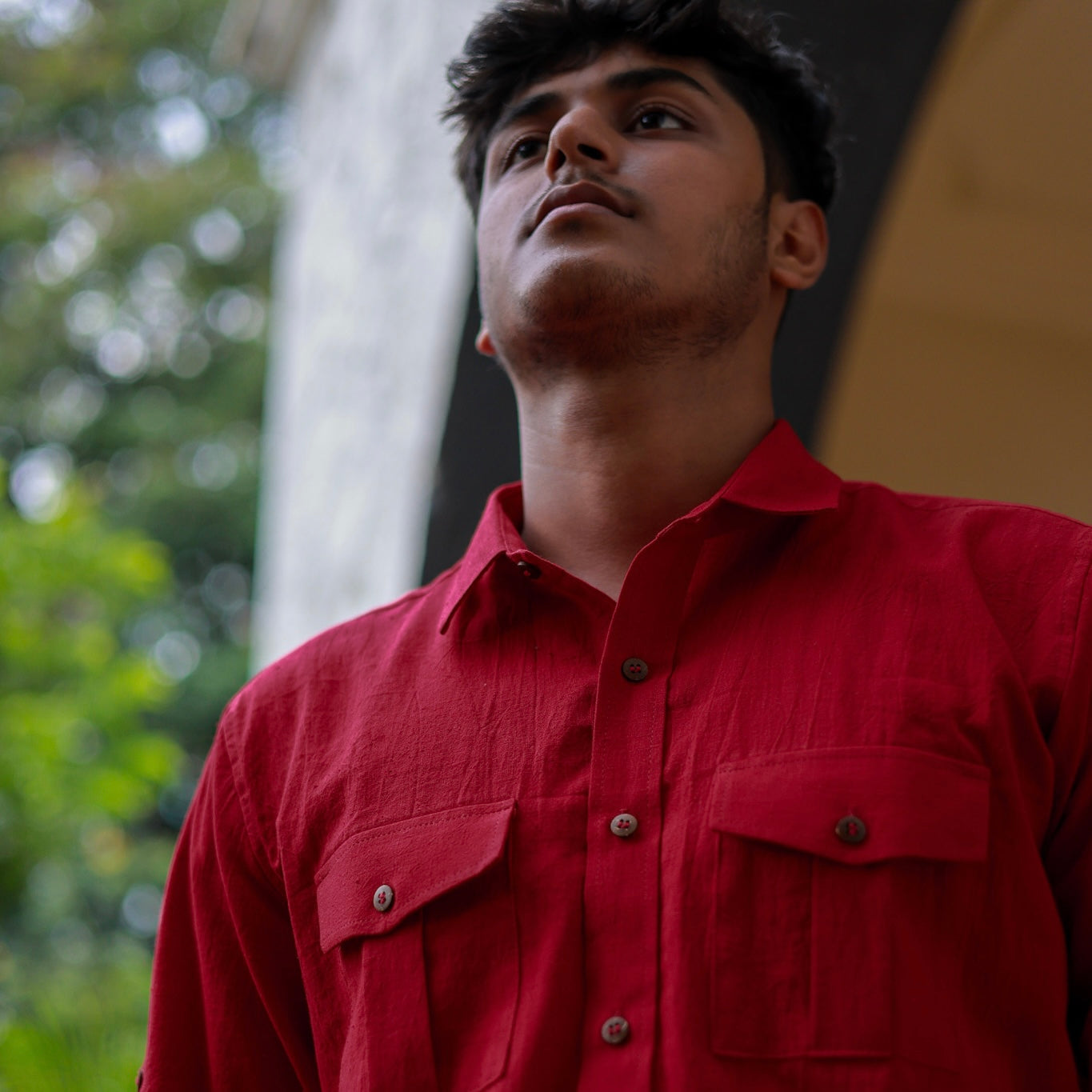 Khadi Shirt Set of Five — Classic Collar · Double Pocket