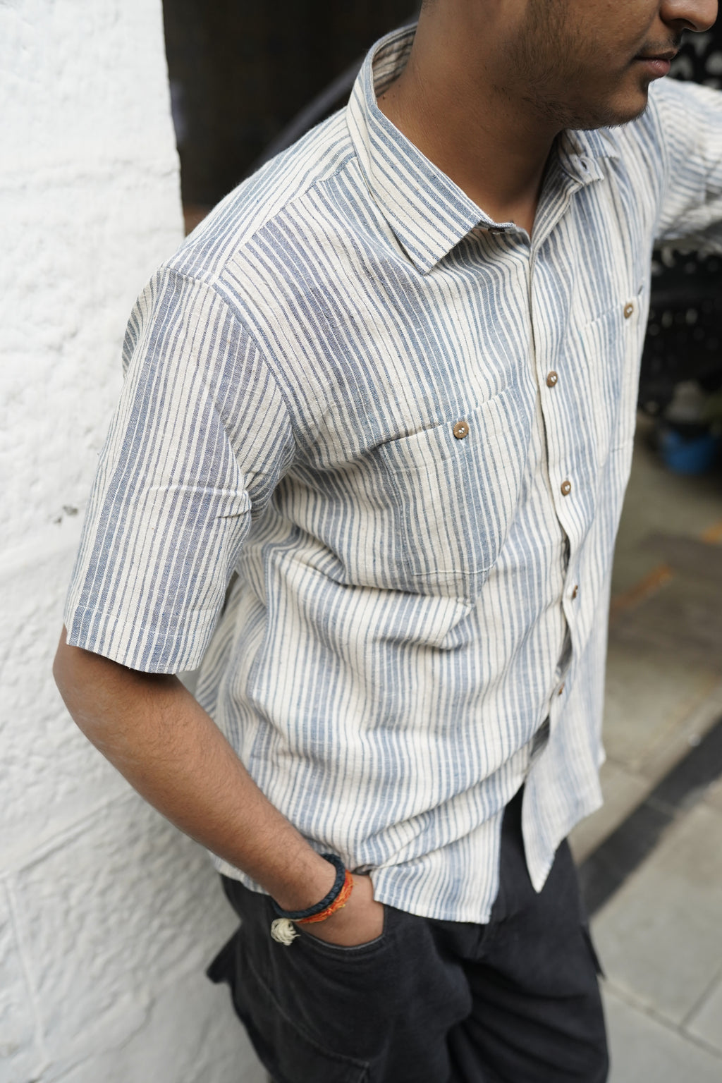 Pure Kala Cotton shirt multi stripes