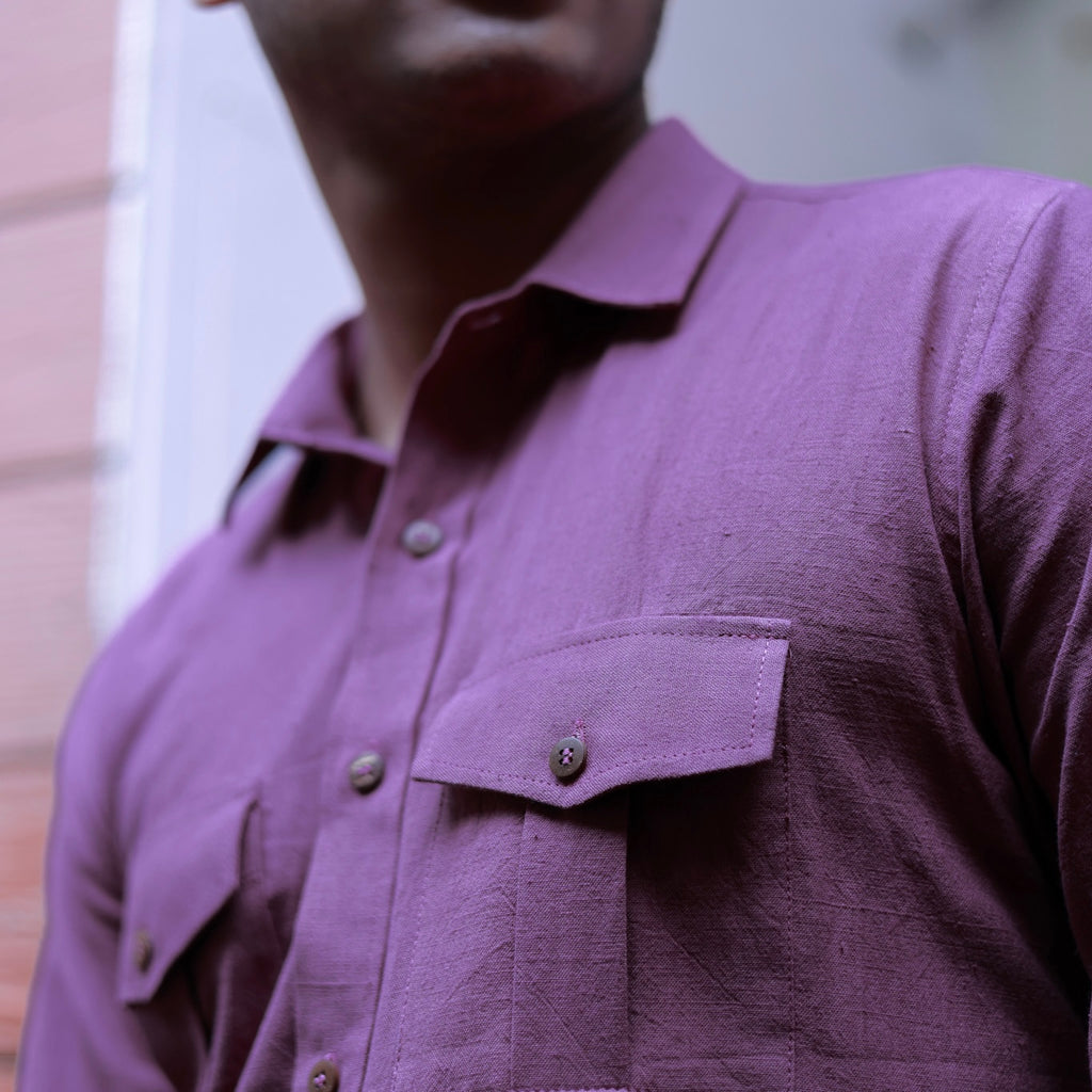 Khadi Shirt Set of Five — Classic Collar · Double Pocket