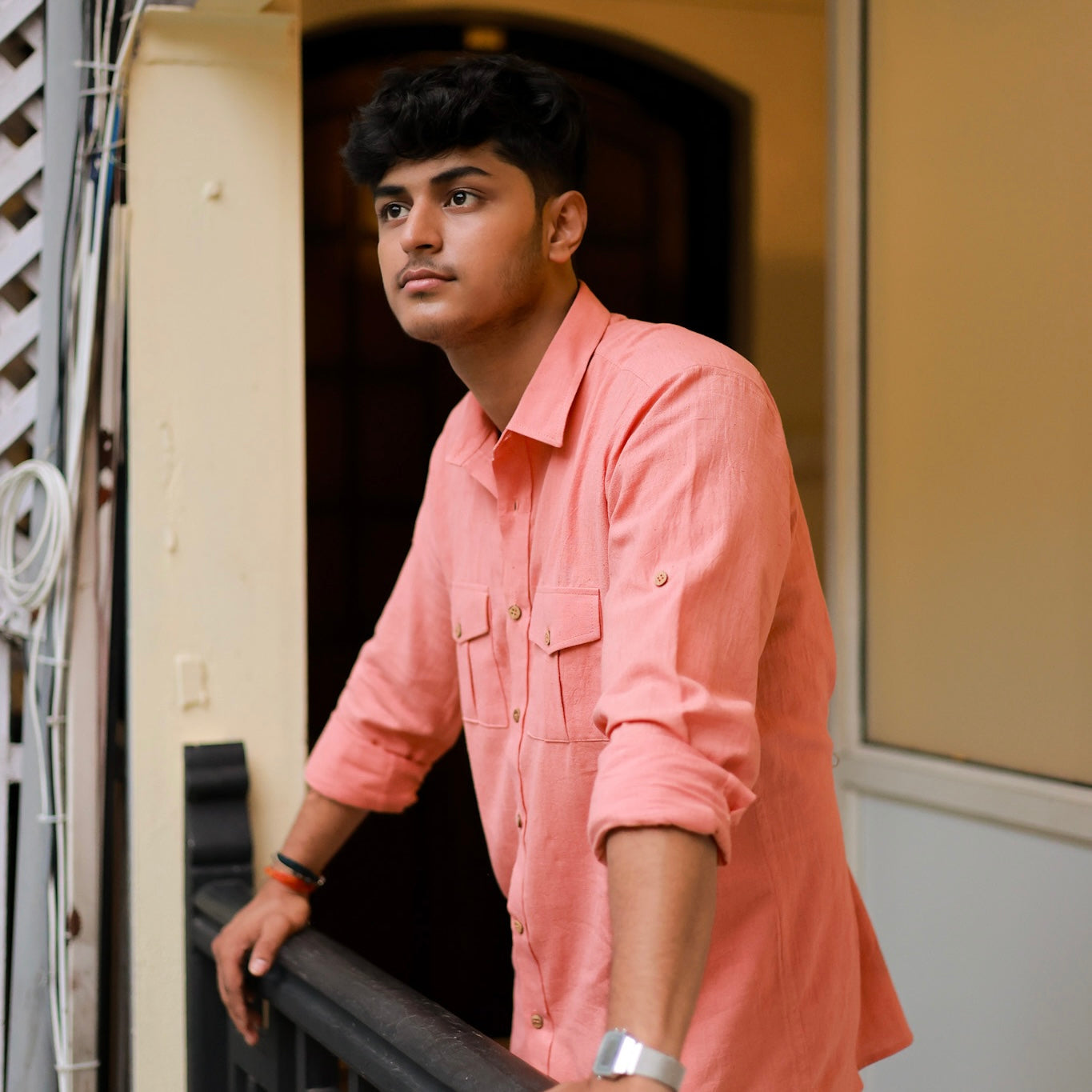 Khadi Shirt Set of Five — Classic Collar · Double Pocket