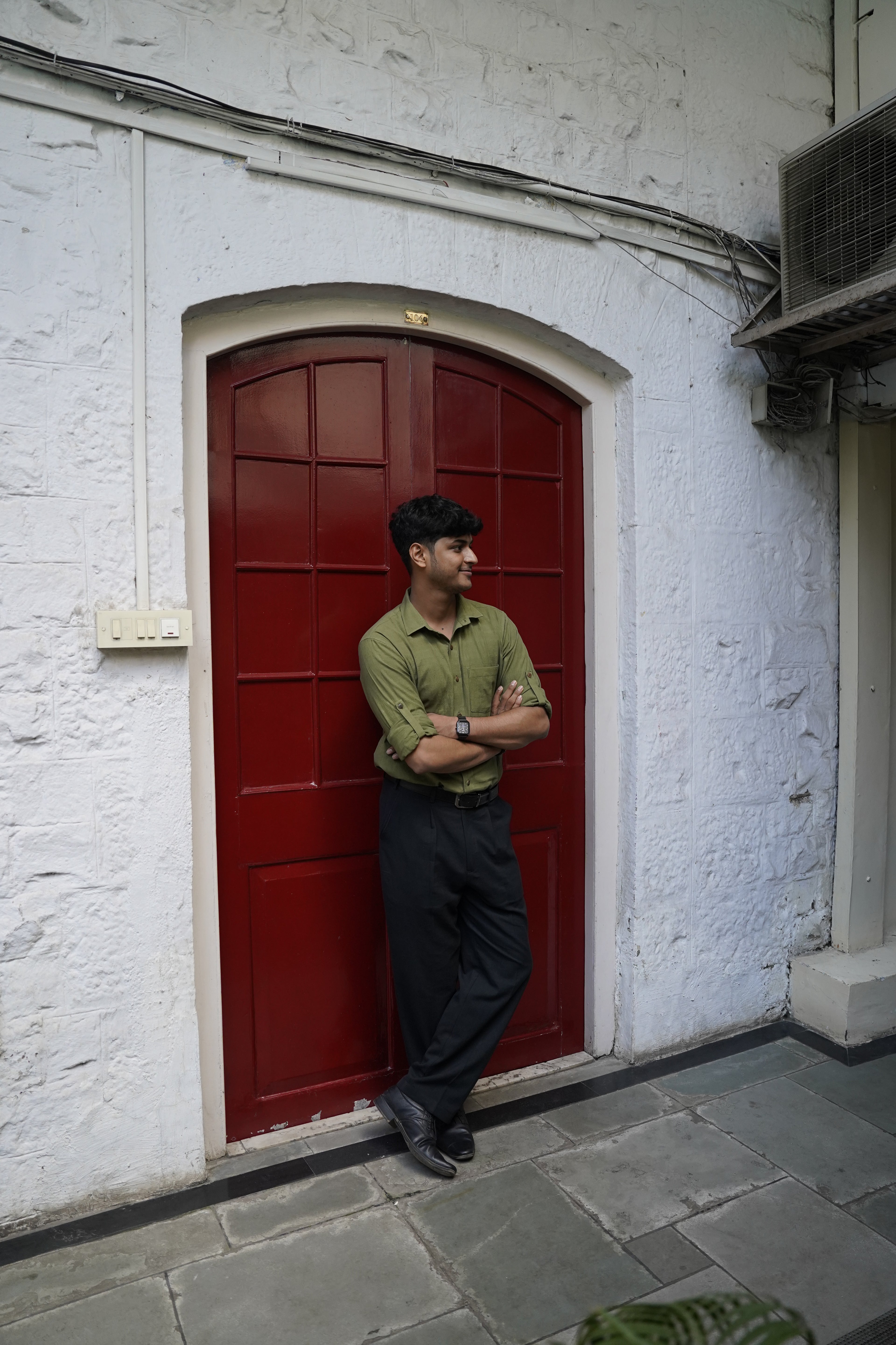 Khadi Shirt for Men – Single Pocket, Full Sleeves – Olive Green