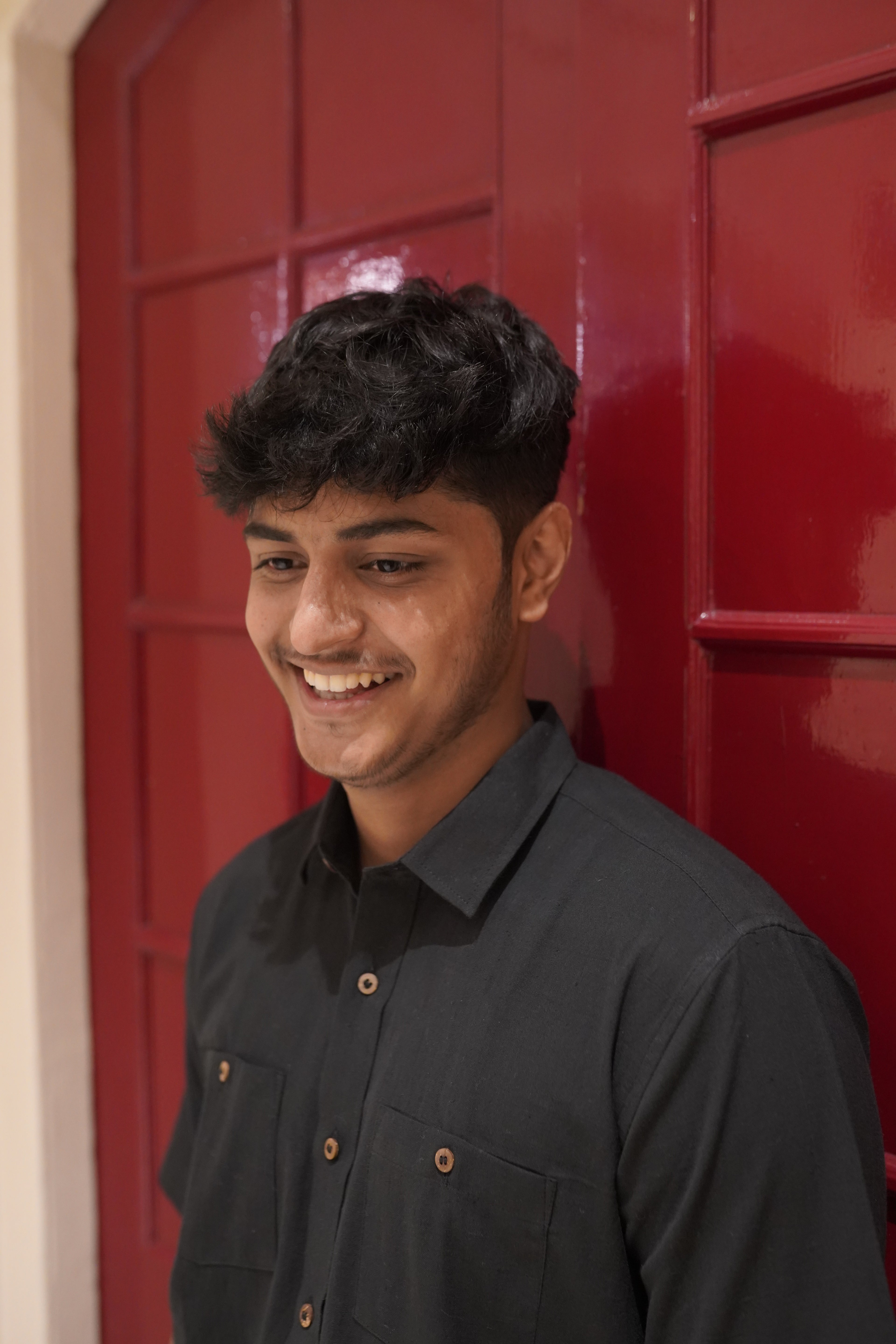 Khadi Half Sleeves Shirt for Men – Double Pocket - Black